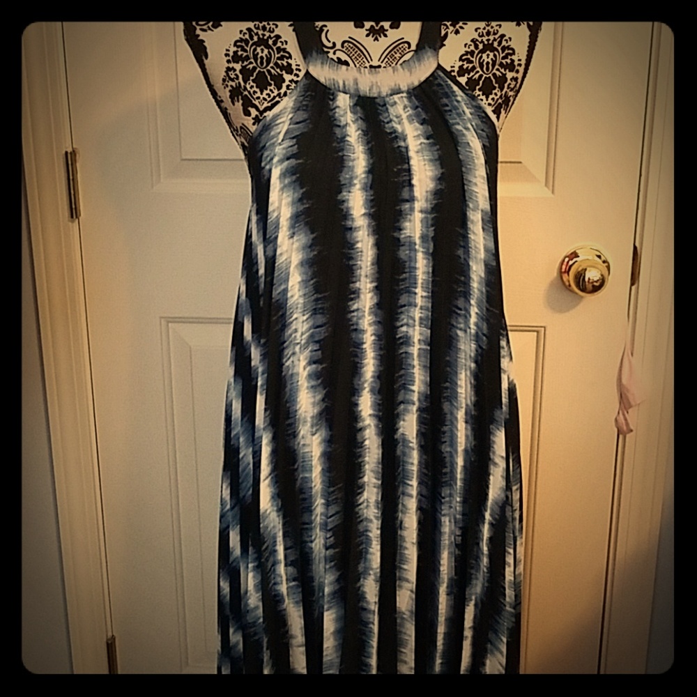 Kaari Blue Halter Dress - Picture 1 of 3